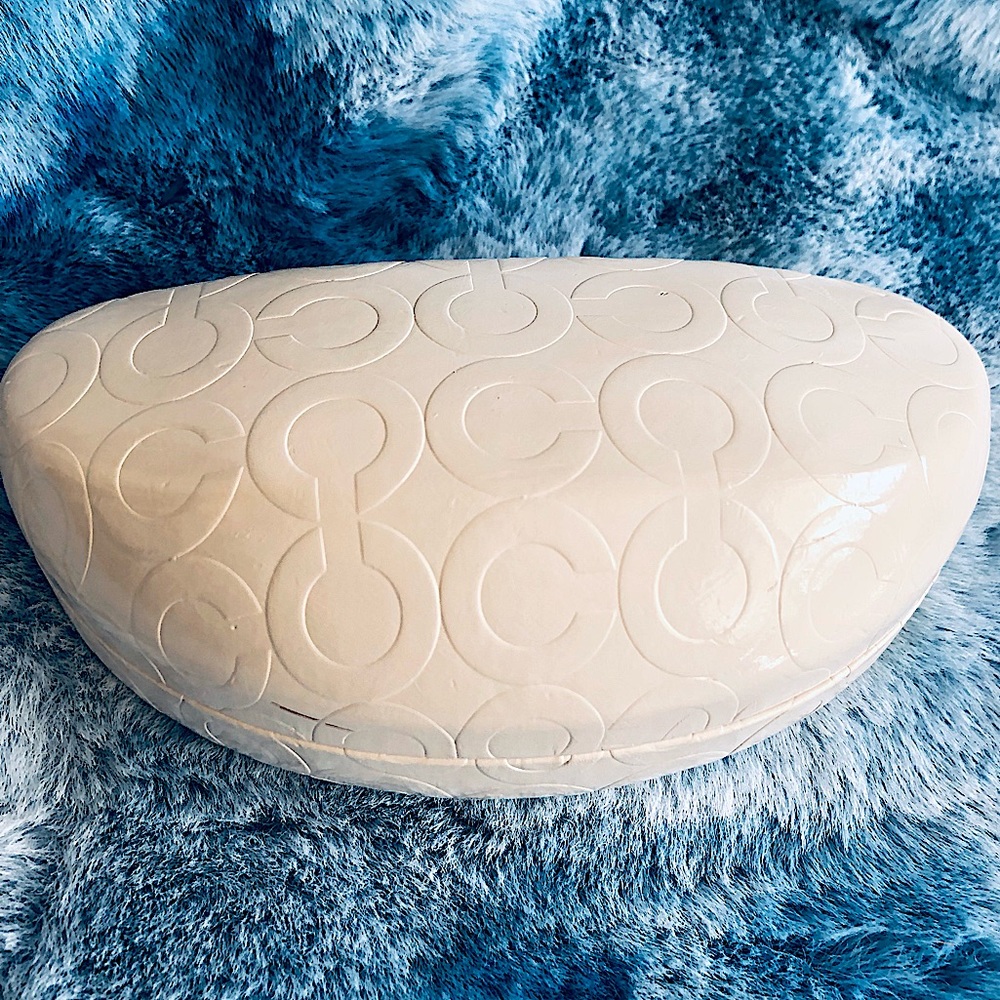 COACH White Embossed Sunglasses Cases